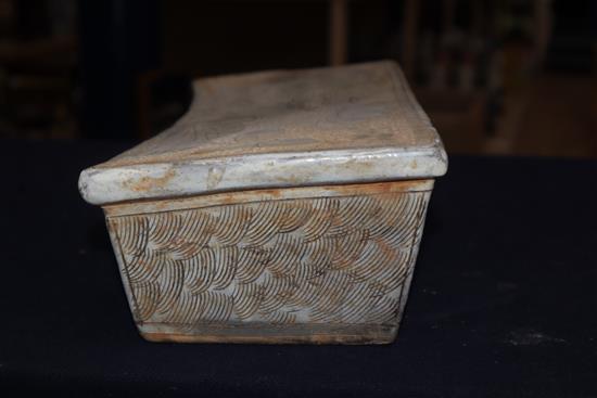 A Chinese Cizhou type pillow length 28cm